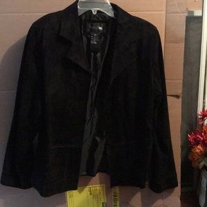 Women's black suede blazer